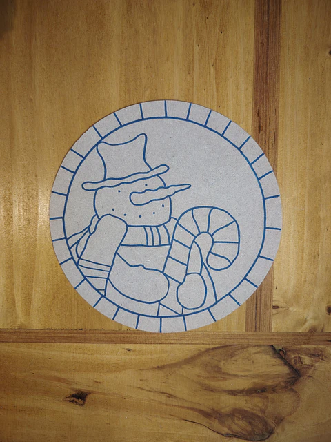 CIRCULO FIGURA MONO DE NIEVE