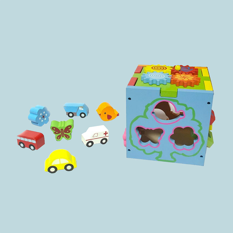 Cubo de Encaje de Animales Giratorio Multicolor 1