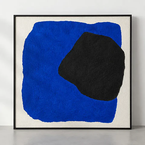 Materia en Azul Nº 02 — obra textural, 50 × 50 cm