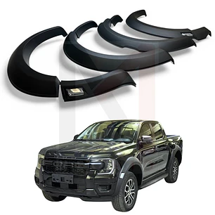 EXTENSION TAPABARRO LISA CON LED FORD RANGER T9 2022+ NEGRO