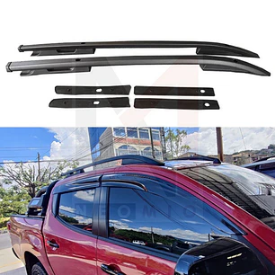 BARRA LATERALES DE ALUMINIO ORIGINAL MITSUBISHI L200 NEGRO