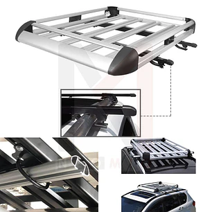 PARRILLA DE ALUMINIO UNIVERSAL C/ BARRA & GANCHO U SILVER