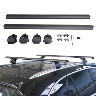 BARRA TRANSVERSAL UNIVERSAL PARA RIEL PEGADO AL TECHO PREMIUM NEGRO