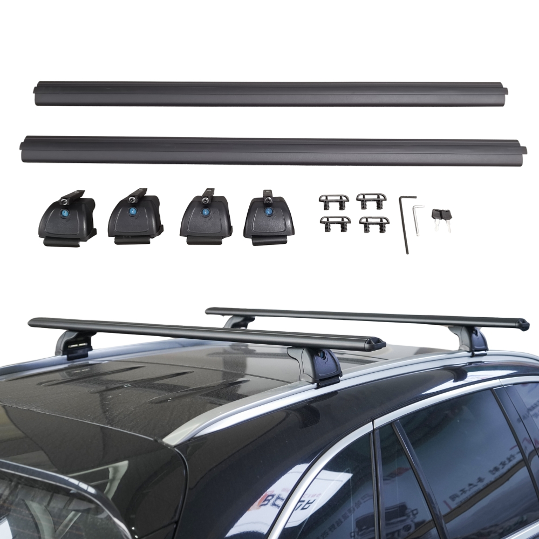 BARRA TRANSVERSAL UNIVERSAL PARA RIEL PEGADO AL TECHO PREMIUM NEGRO 1