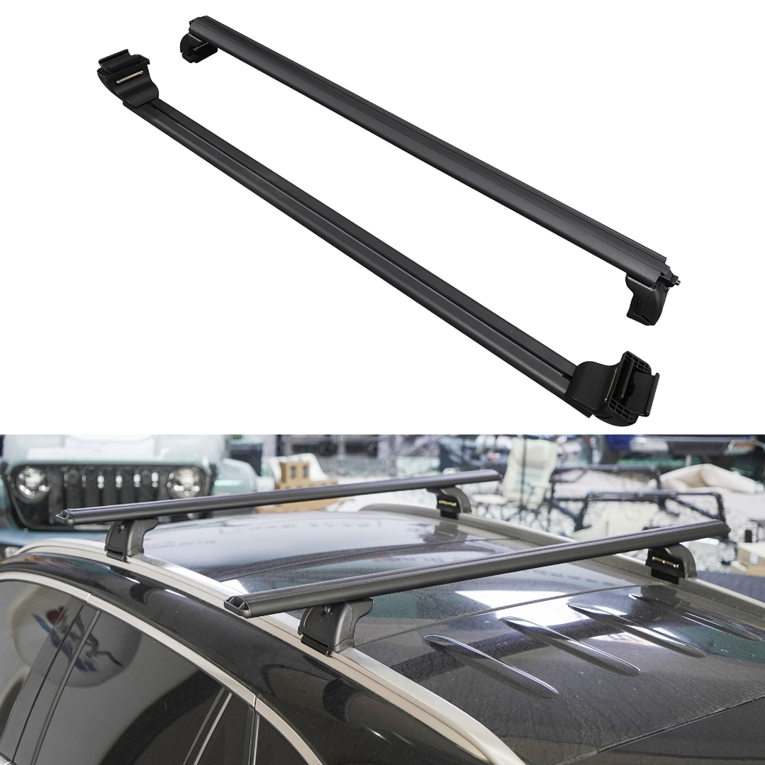 BARRA TRANSVERSAL UNIVERSAL PARA RIEL PEGADO AL TECHO PREMIUM NEGRO 3