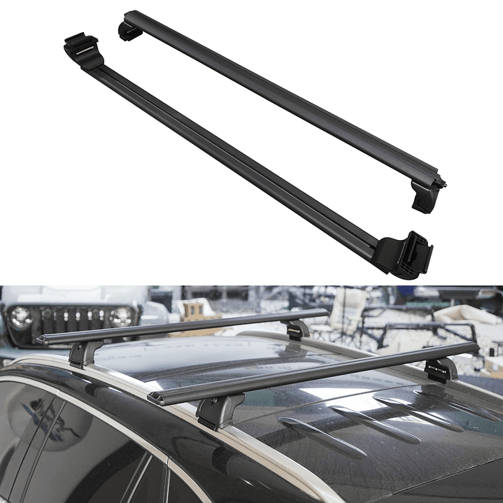 BARRA TRANSVERSAL UNIVERSAL PARA RIEL PEGADO AL TECHO PREMIUM NEGRO 3