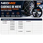 SET CADENA NIEVE ACERO KN100 16MM ARO 15 AL 22 - Miniatura 2
