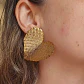 Aretes Grandes Corazón Baño en Oro - Miniatura 2