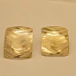 Aretes Rectangulares Ondas Doradas - Miniatura 1