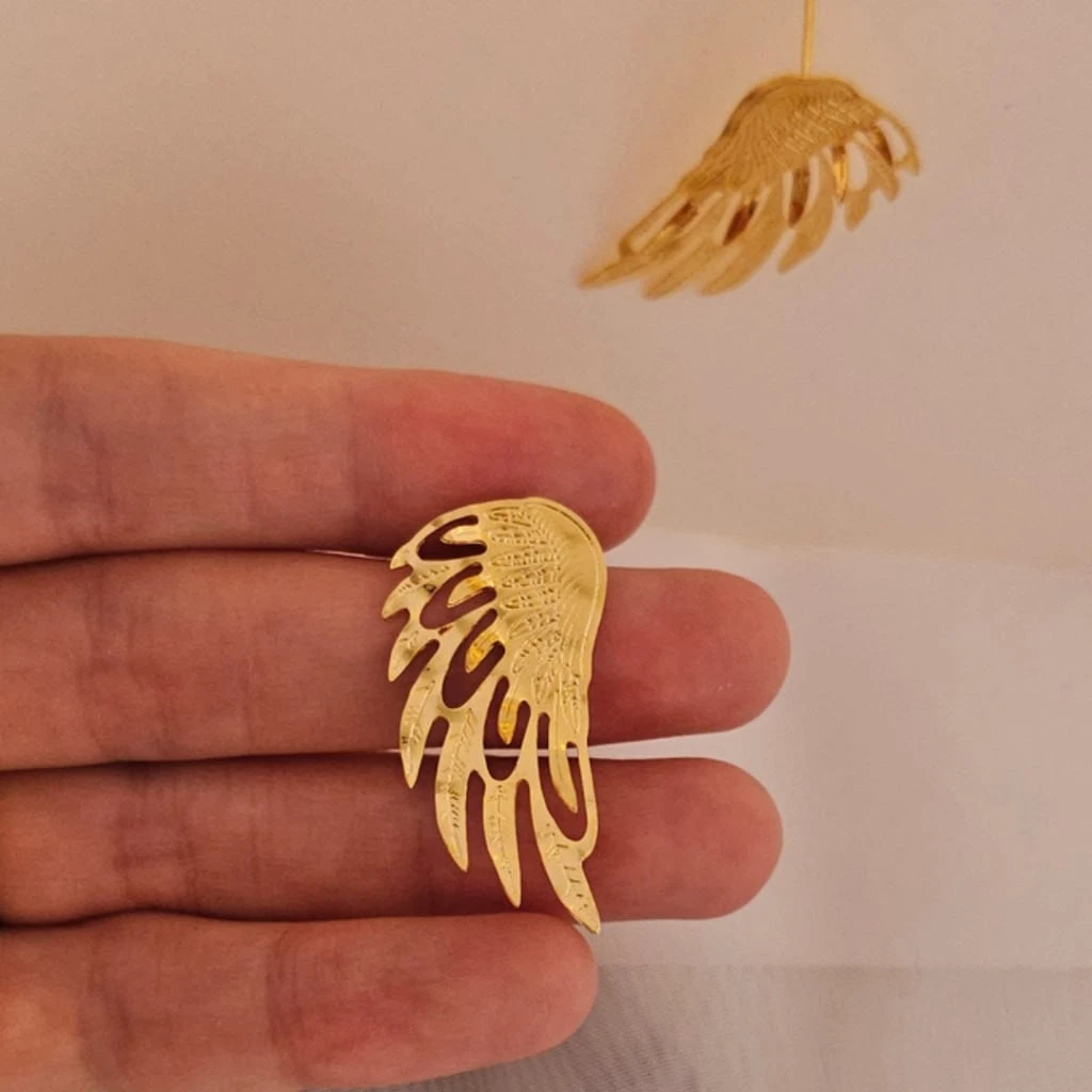 Aretes Hoja Dorada en Cascada 1