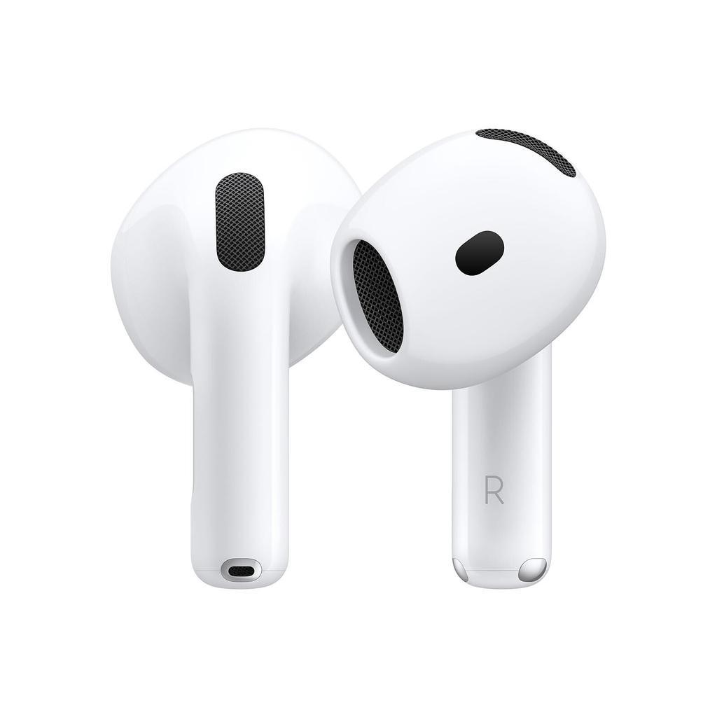 Apple AirPods 4 (2024 4th gen), Wireless, Bluetooth®, Wireless Charging Case, H2 Chip, Siri, USB-C, White 1