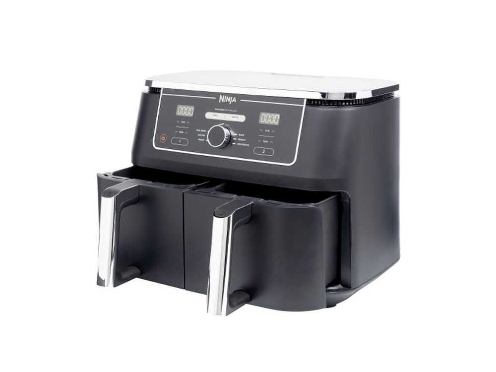 Ninja - Ninja AF400EU Double Air Fryer 9.5 L Freestanding 2470 W Hot Air Black 2