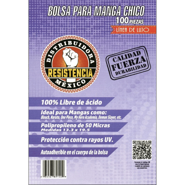 Bolsa Para Manga Chicos Lujo (100 Unidades)  