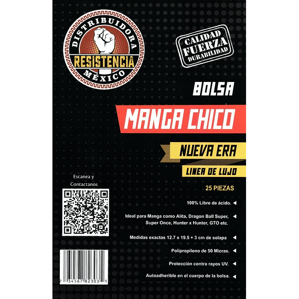 Bolsa Para Manga Chico Lujo Nueva Era (25 Unidades)  