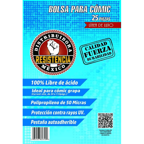 Bolsa Para Comic/Mangas (25 Unidades) 