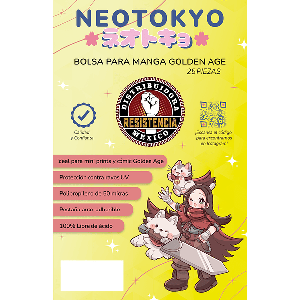 Bolsa Para Mangas/Comic Golden Age (25 Unidades) 