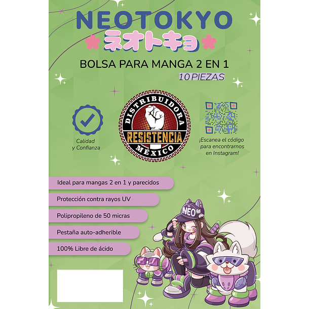 Bolsa Para Manga Dobles o 2 en 1 ( 10 Unidades)  