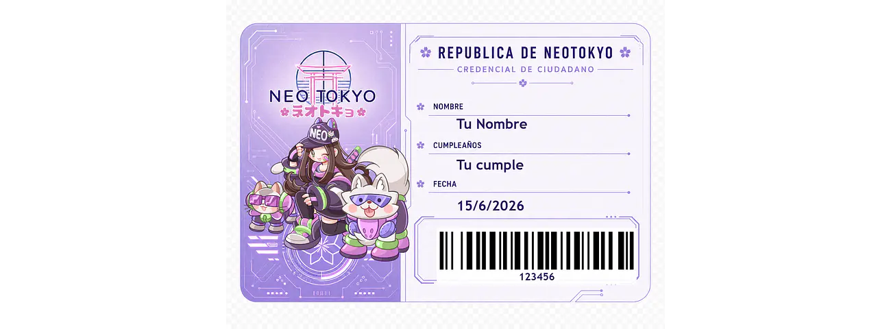 Neo Pasaporte Neotokyo ♥