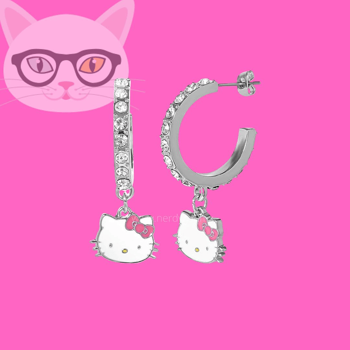 Aretes Hello kitty colgante 2