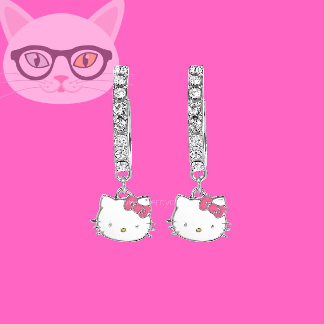 Aretes Hello kitty colgante 1