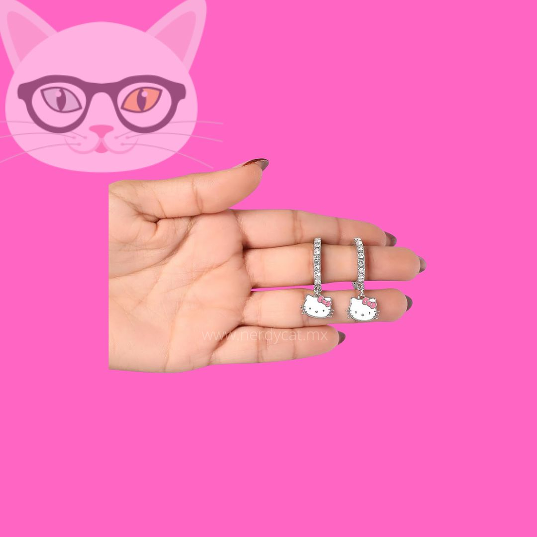 Aretes Hello kitty colgante 4
