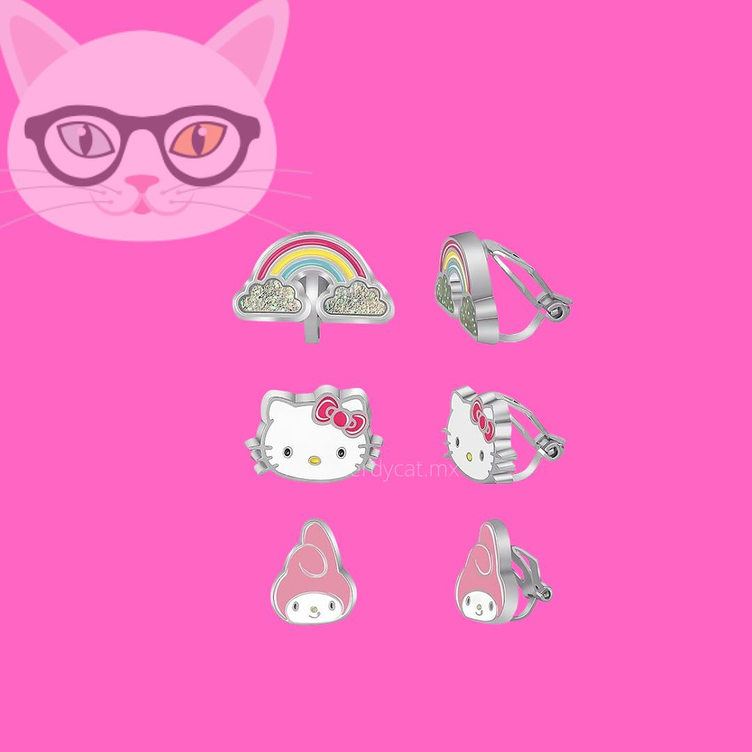 Aretes Rainbow, My Melody y Hello Kitty 1