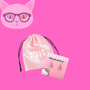 Arete de vidrio Hello Kitty