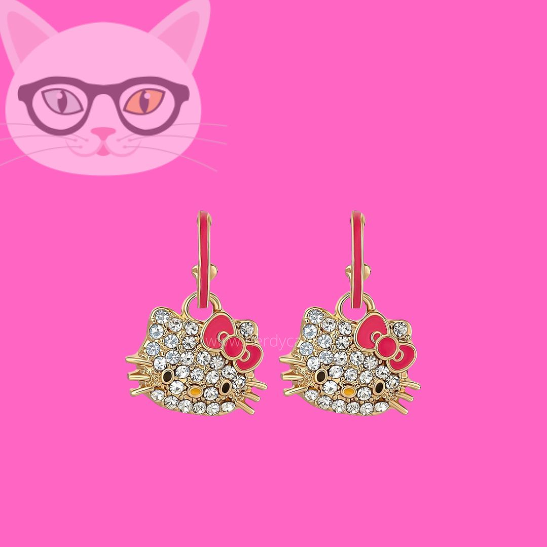 Arete de vidrio Hello Kitty 2