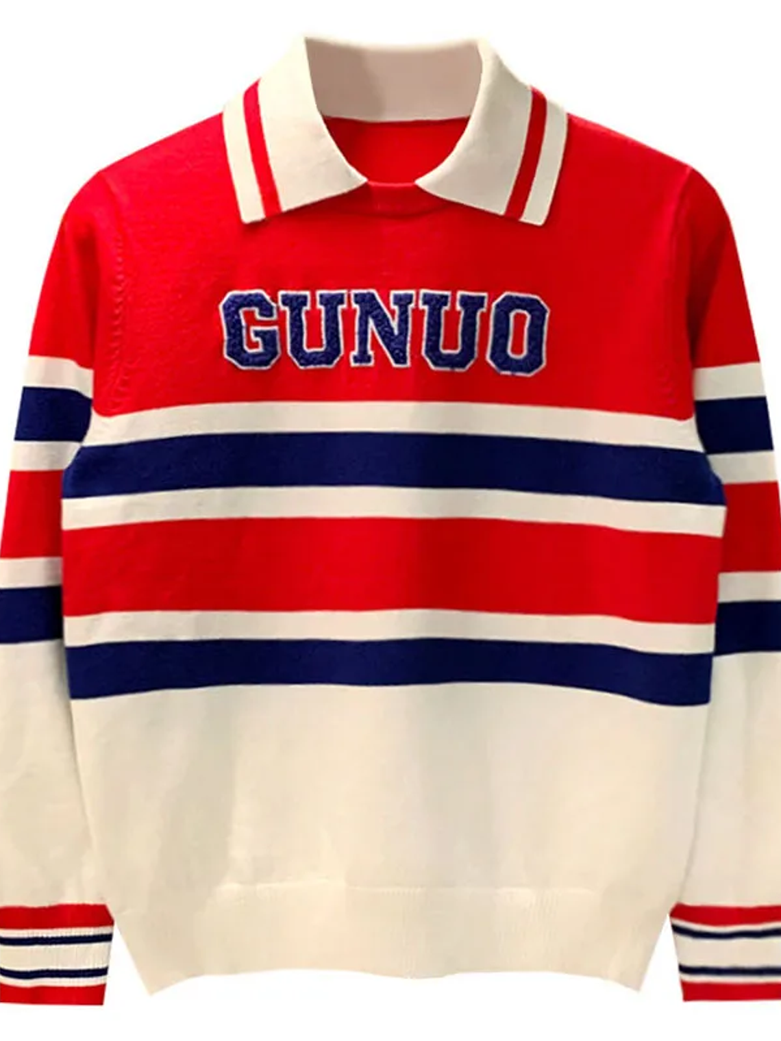 Suéter de punto largo a rayas para hombre 3