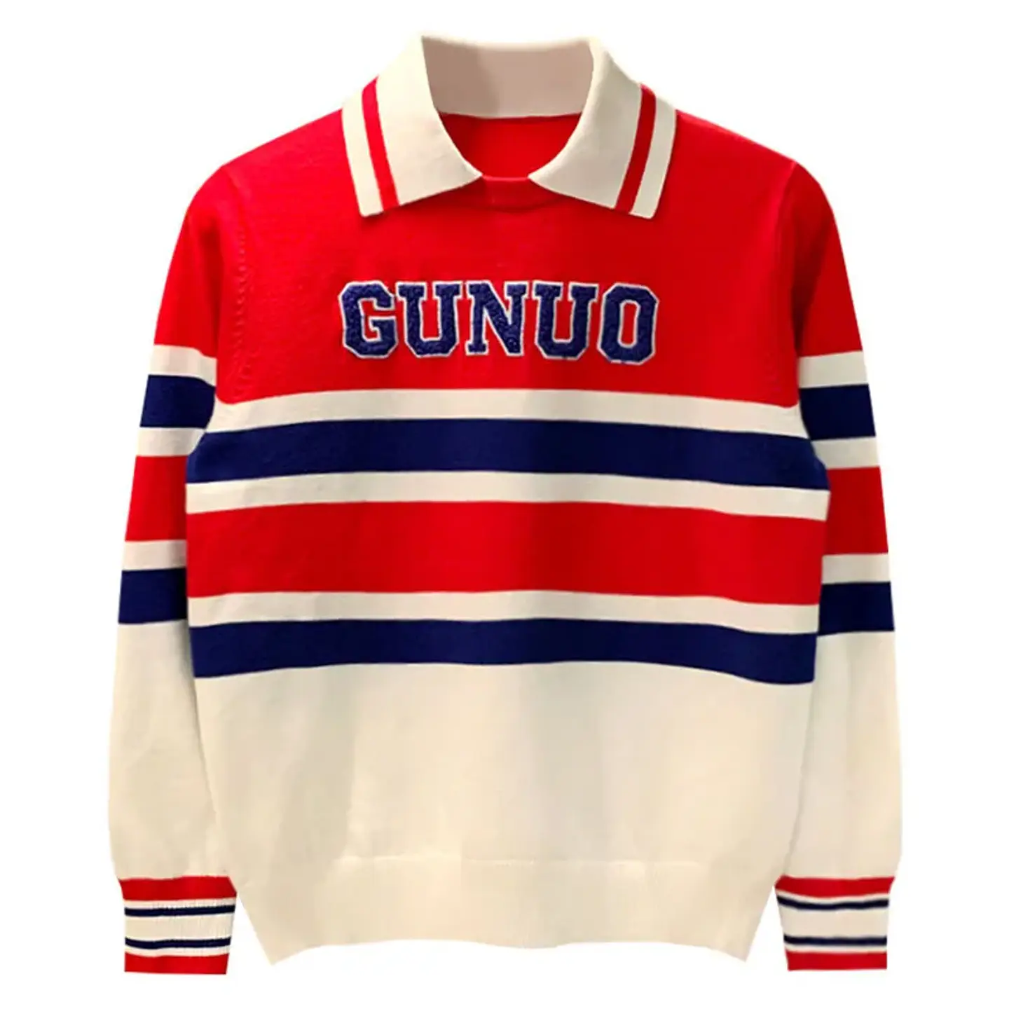 Suéter de punto largo a rayas para hombre 3