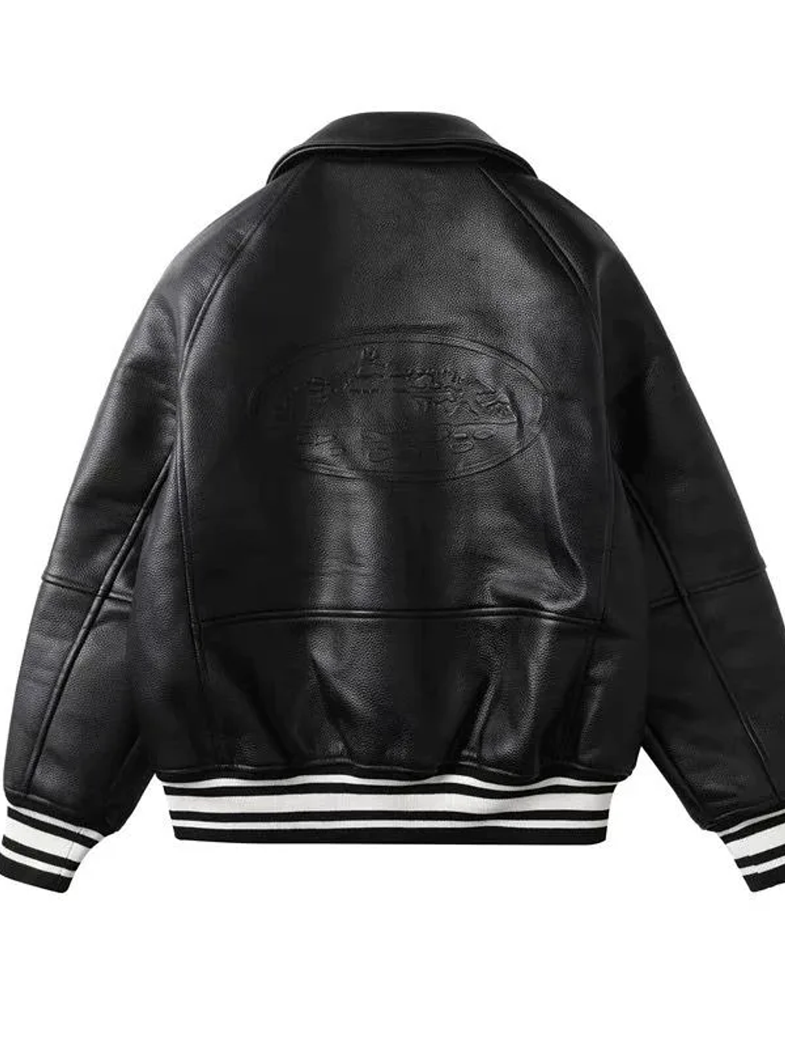 American New Fashion PU Leather Tide Brand Baseball Uniform Y2K Vintage Hip Hop Casual Loose Handsome Coat Men And Women 2