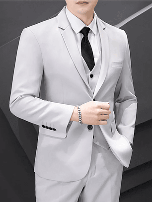 Conjunto de traje de tres piezas para hombre