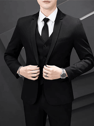 Conjunto de traje de tres piezas para hombre