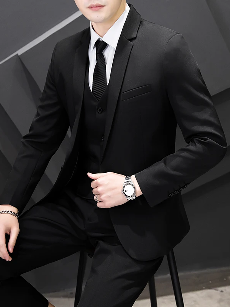 Conjunto de traje de tres piezas para hombre 4
