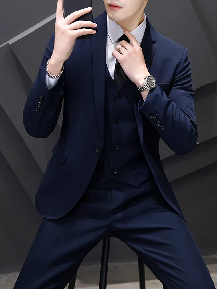 Conjunto de traje de tres piezas para hombre 5