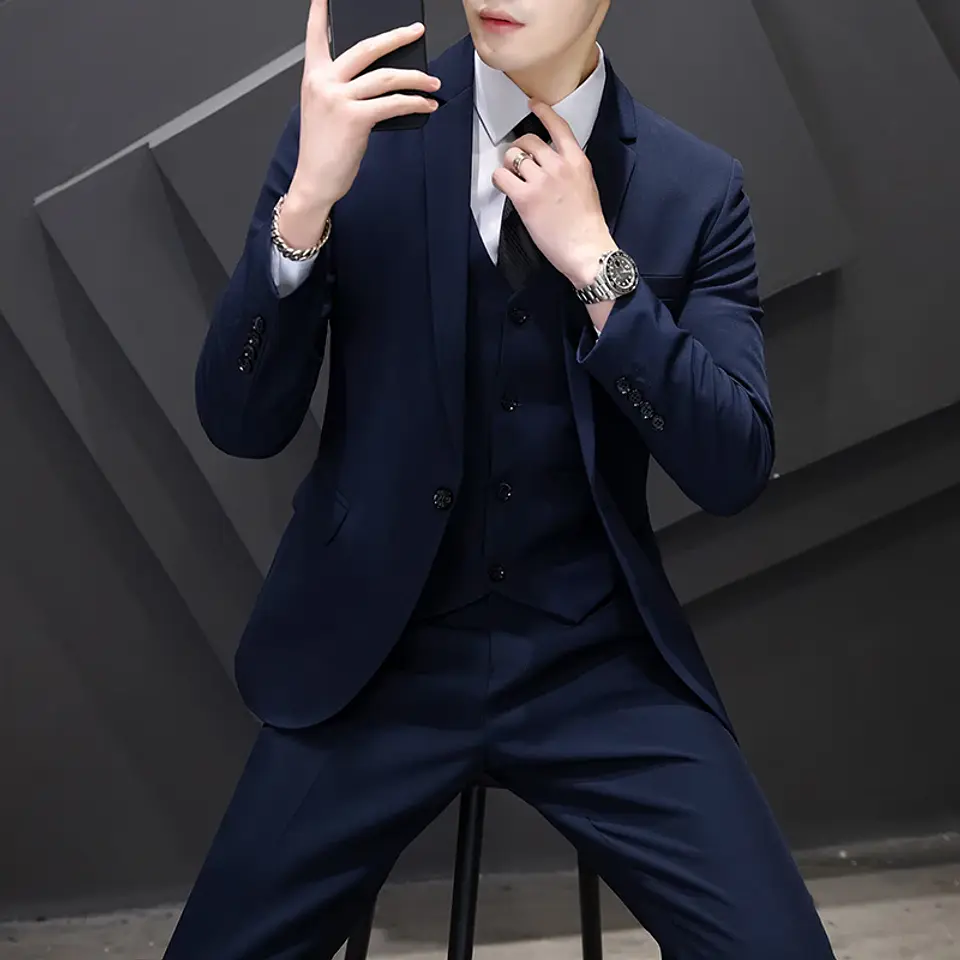 Conjunto de traje de tres piezas para hombre 5