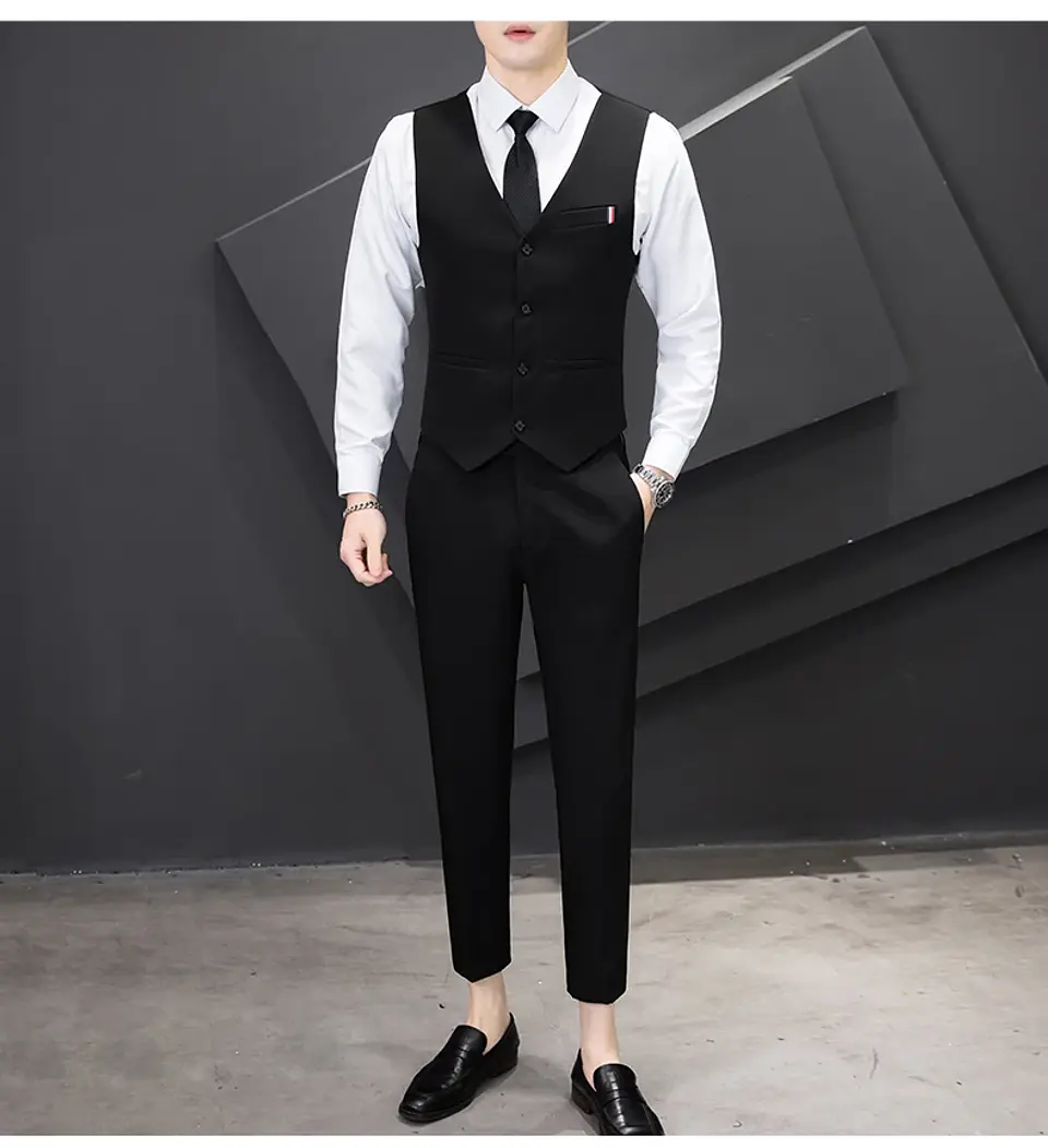 Conjunto de traje de tres piezas para hombre 11