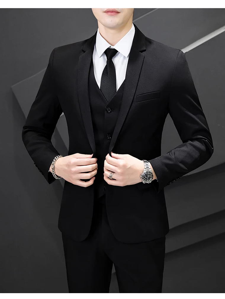 Conjunto de traje de tres piezas para hombre 12