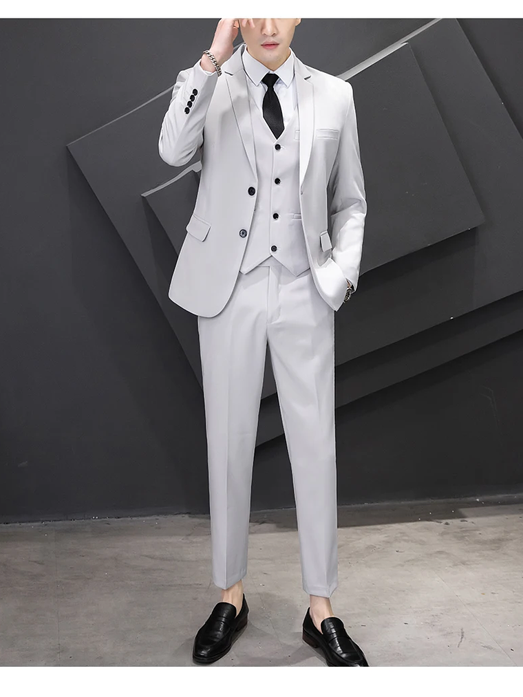 Conjunto de traje de tres piezas para hombre 17