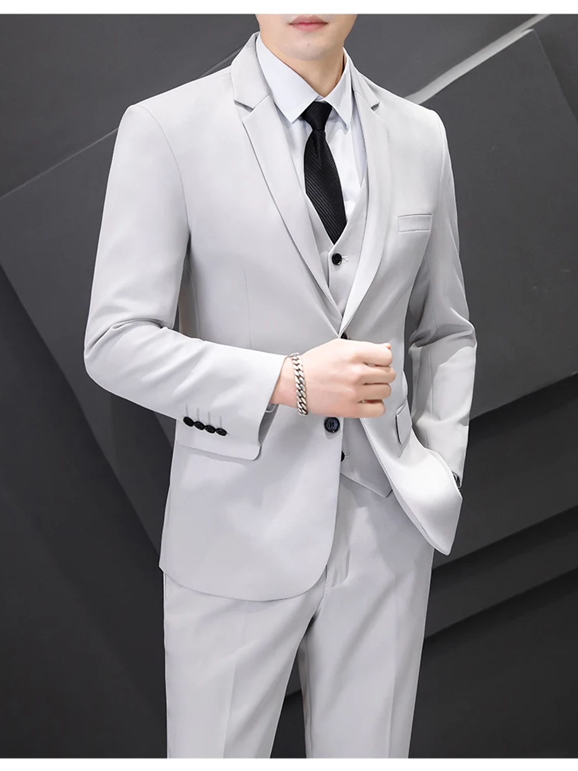 Conjunto de traje de tres piezas para hombre 19