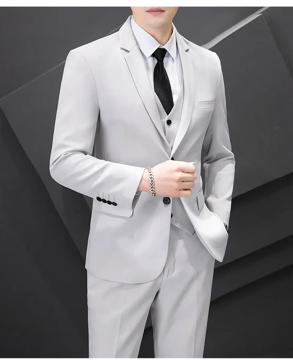 Conjunto de traje de tres piezas para hombre 19