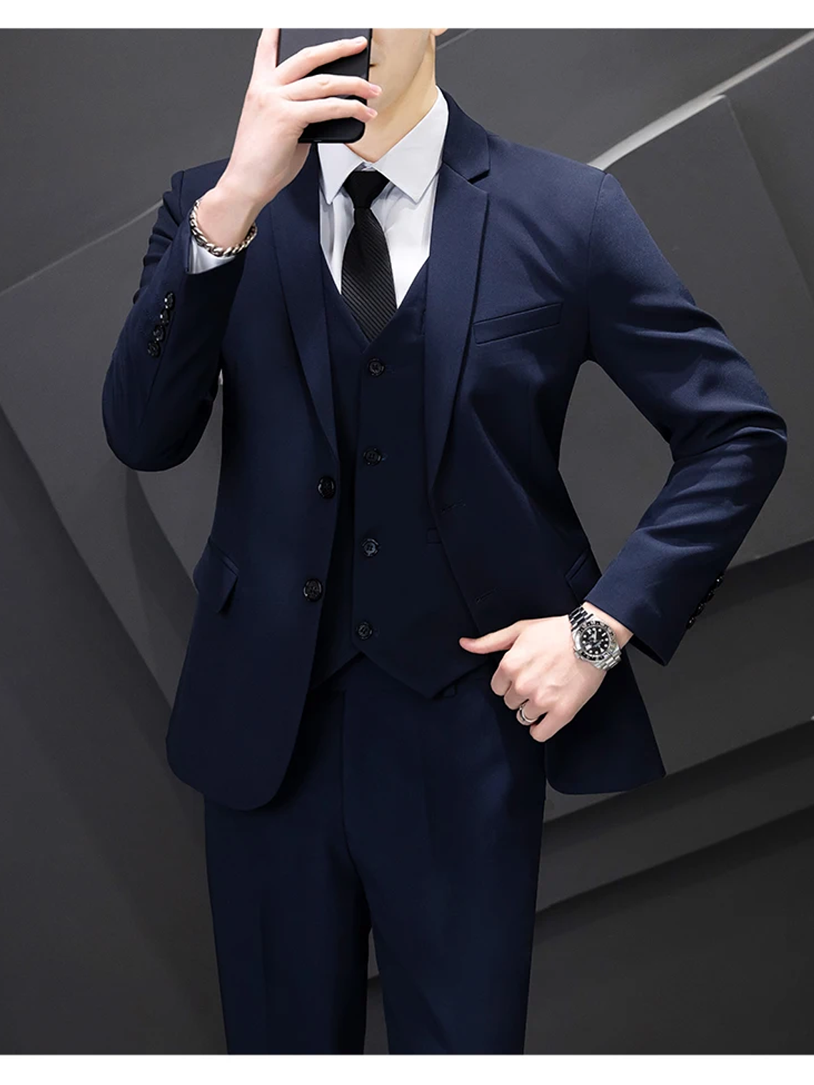 Conjunto de traje de tres piezas para hombre 20