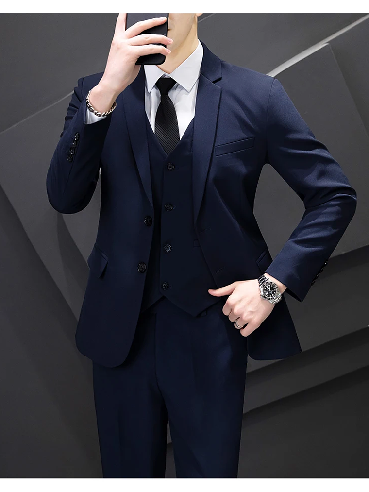 Conjunto de traje de tres piezas para hombre 20