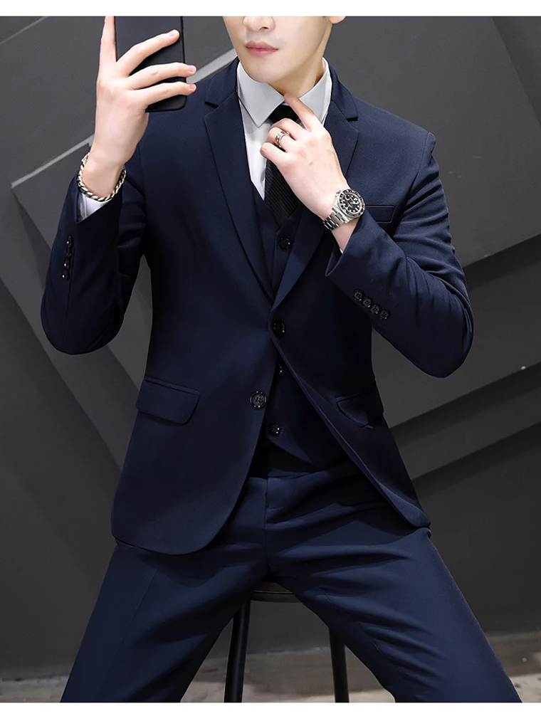 Conjunto de traje de tres piezas para hombre 22