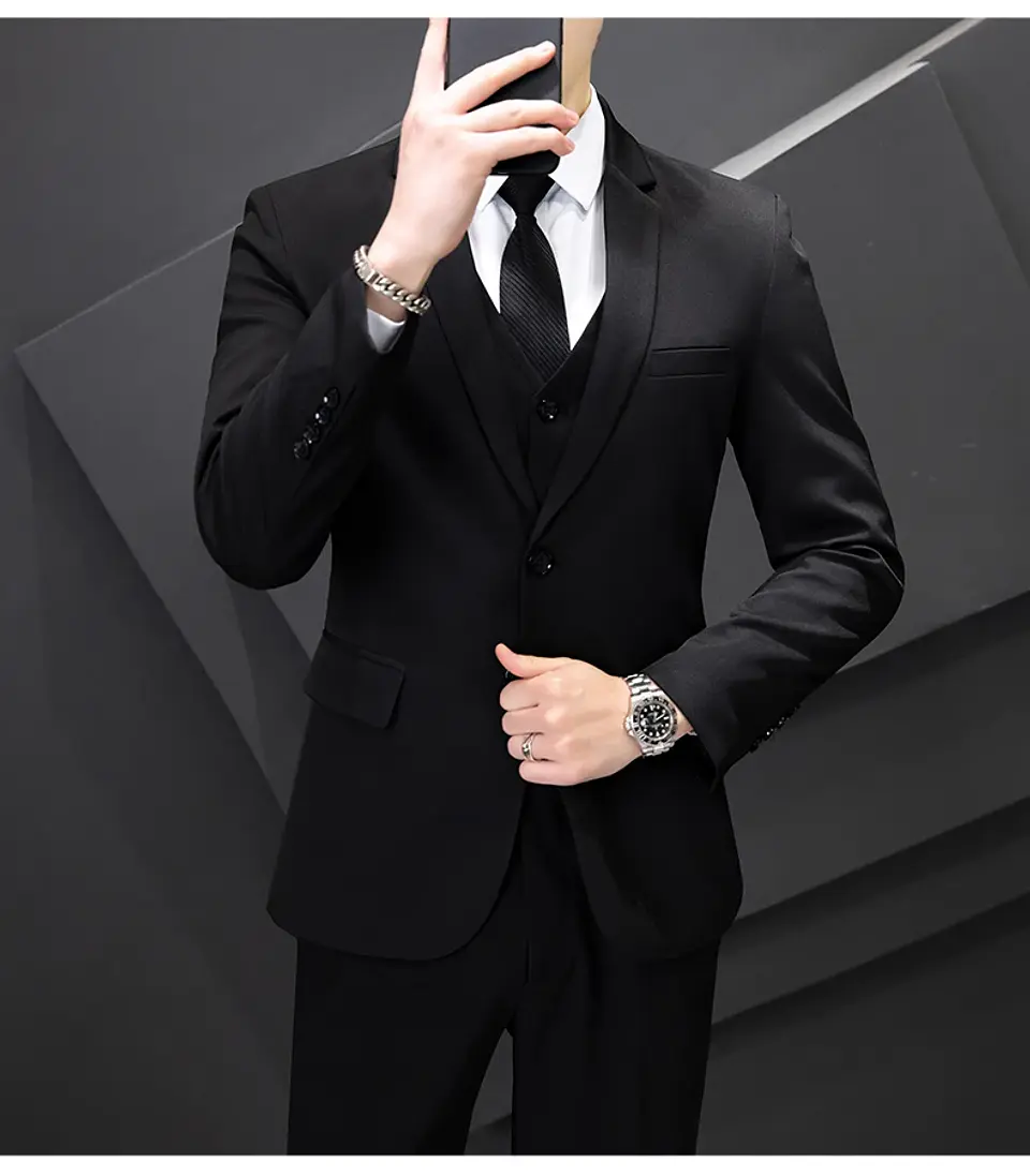 Conjunto de traje de tres piezas para hombre 23