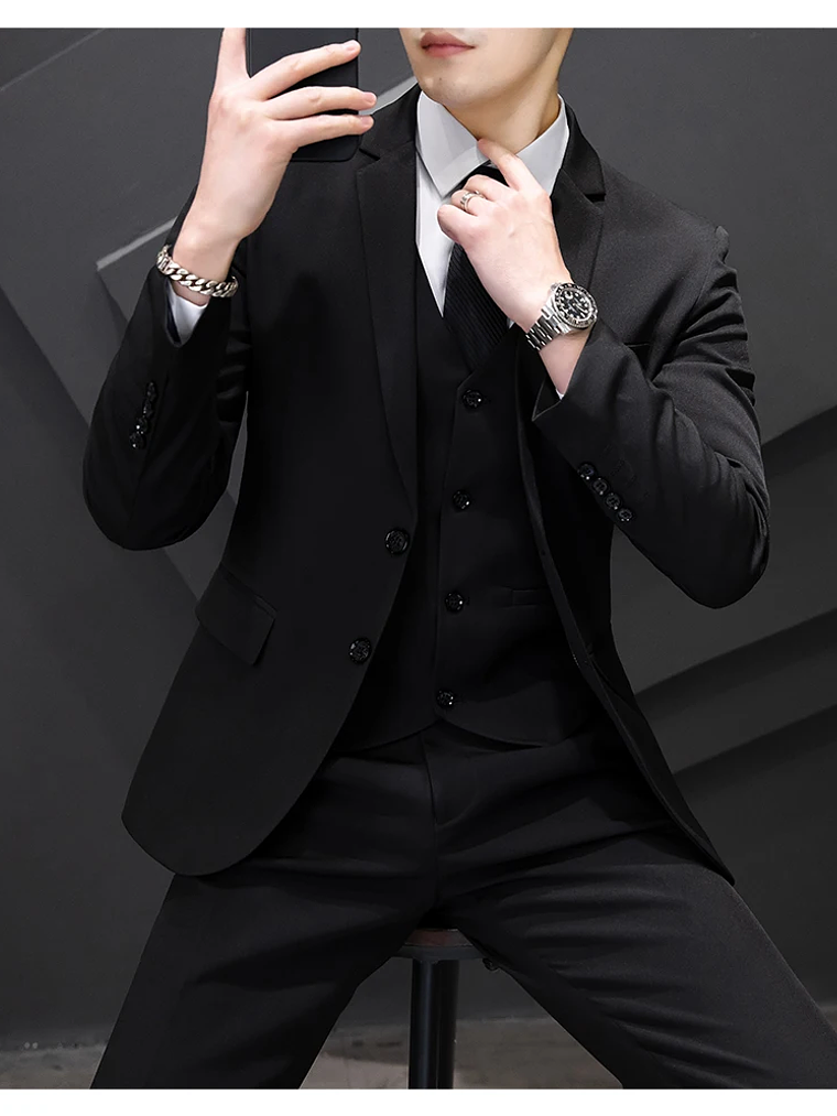 Conjunto de traje de tres piezas para hombre 24
