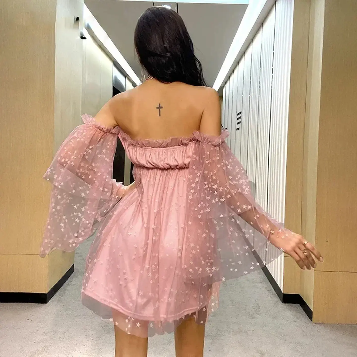 Vestido de sirena sexy DIY sexy ajustado brillante 3