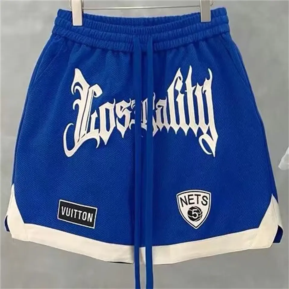 Pantalones cortos holgados informales con estampado de letras 3