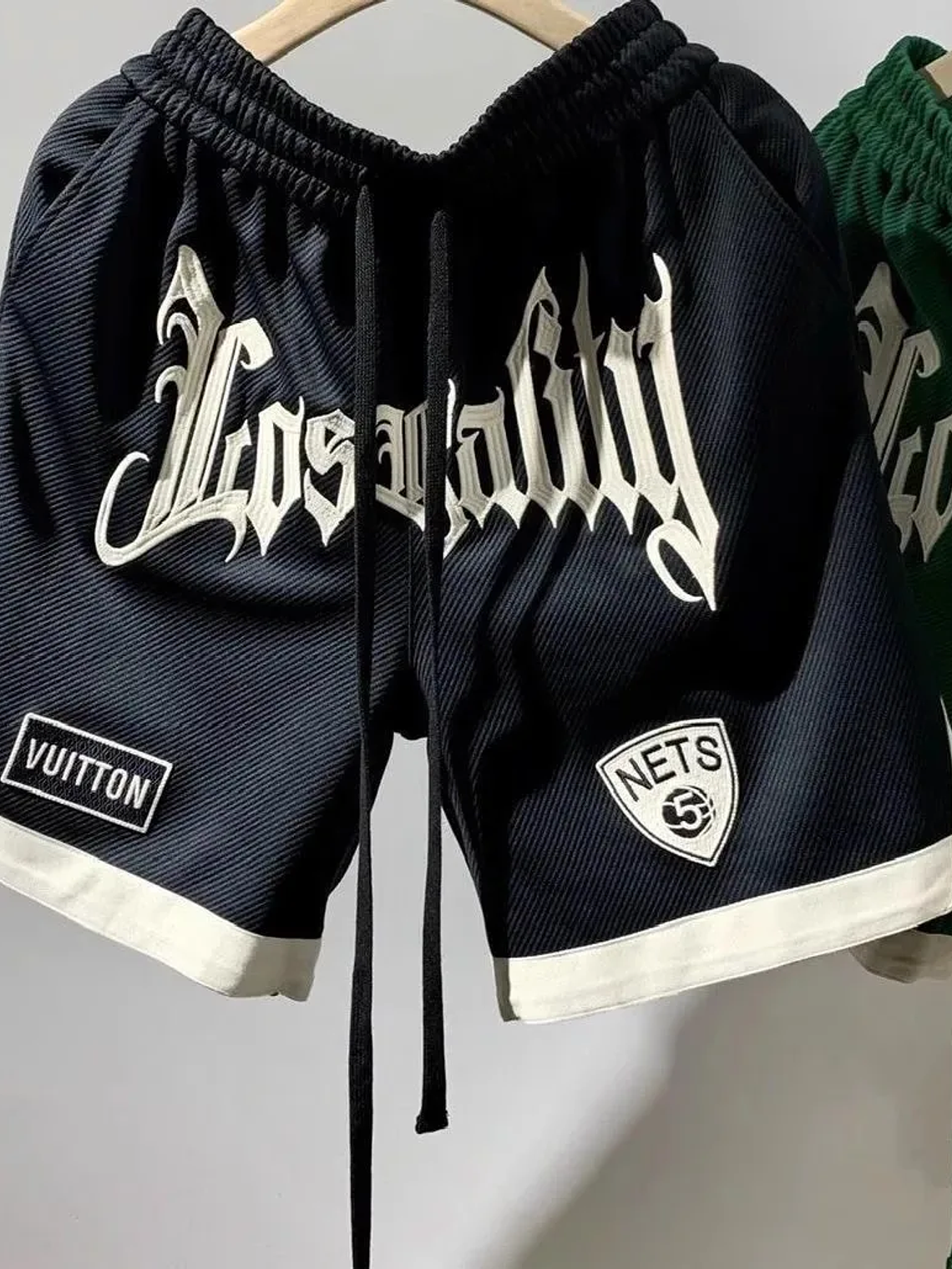 Pantalones cortos holgados informales con estampado de letras 7