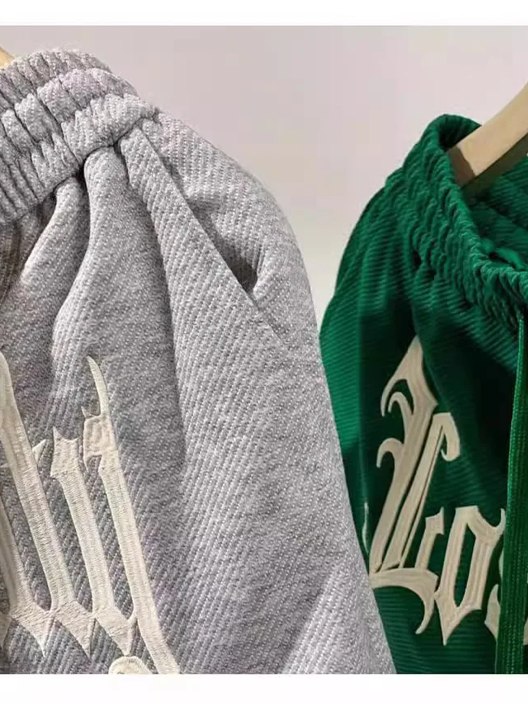 Pantalones cortos holgados informales con estampado de letras 9